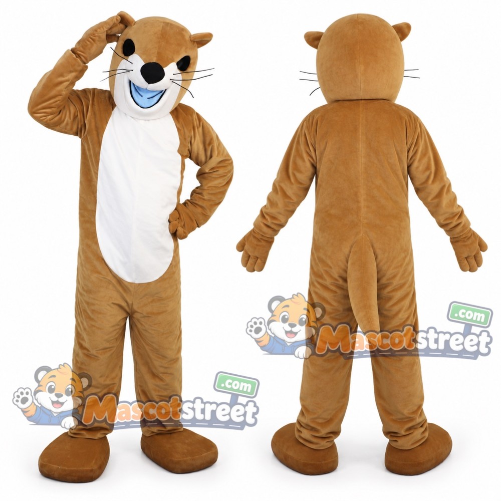 Tan Otter Mascot Costume Tan Otter Mascot Costume