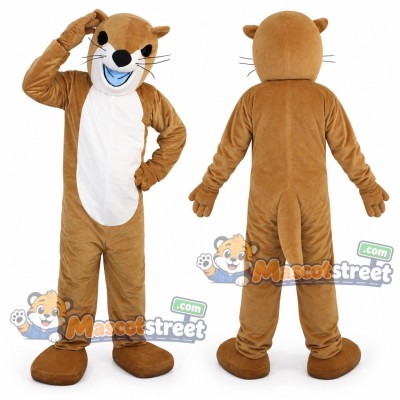 Tan Otter Mascot Costume Tan Otter Mascot Costume
