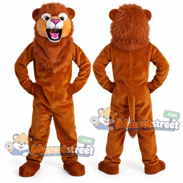 Brown Lion Mascot Costume