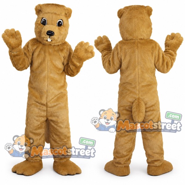 Tan Groundhog Mascot Costume