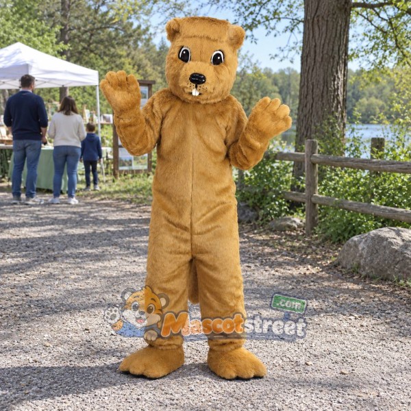 Tan Groundhog Mascot Costume