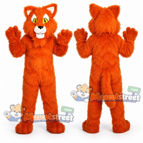 Orange Cat Mascot Costume