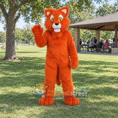 Orange Cat Mascot Costume