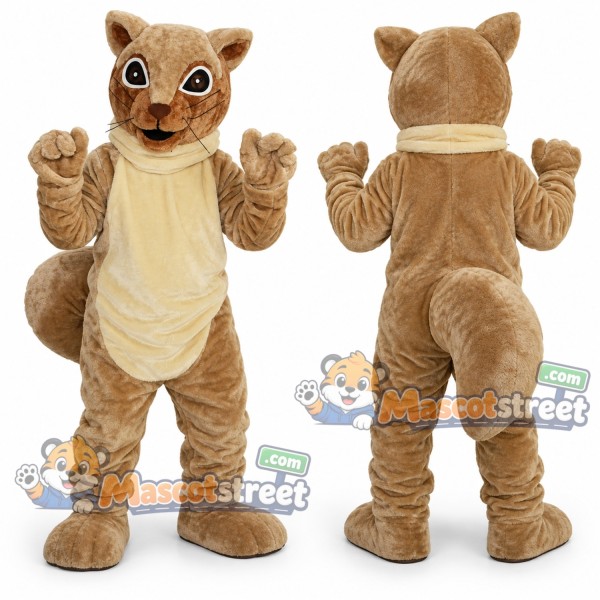 Brown Squirrel Mascot Costume