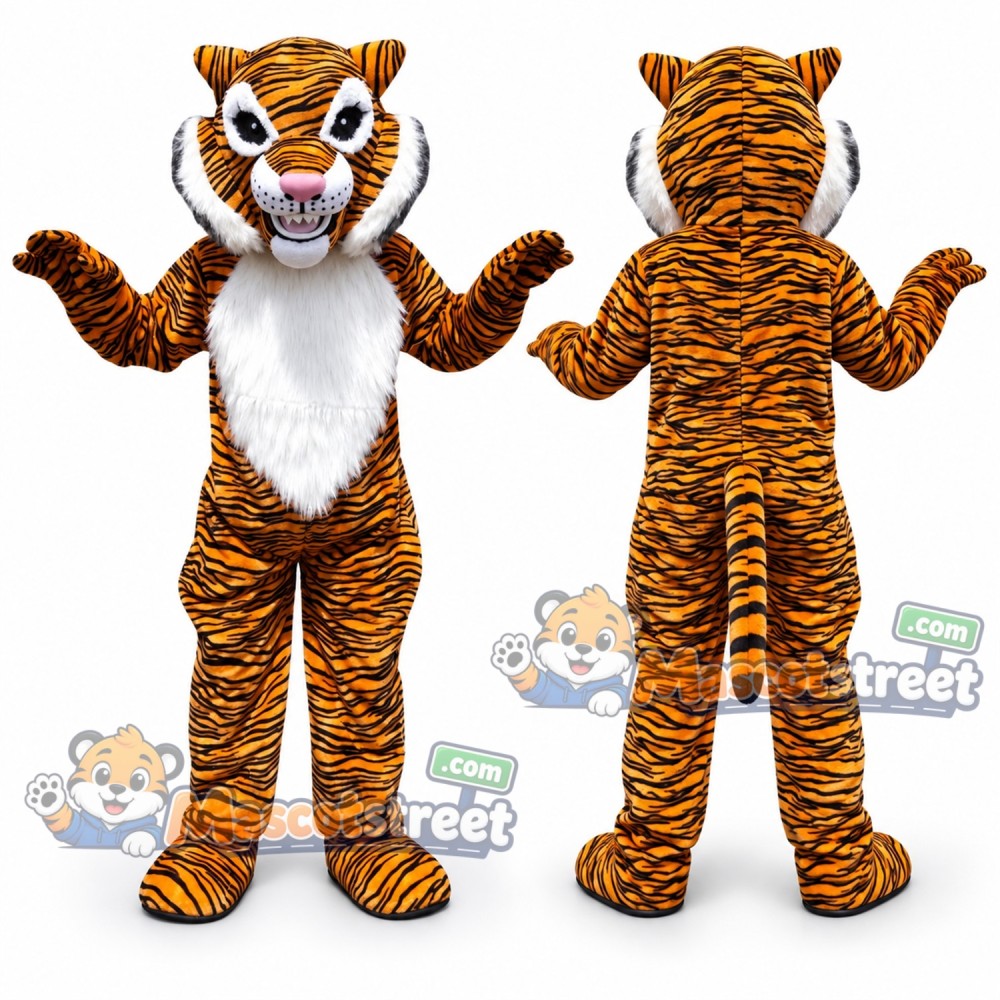 Orange Tiger Mascot Costume Orange Tiger Mascot Costume