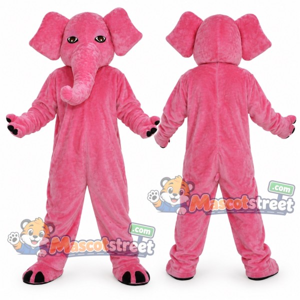Pink Elephant Mascot Costume