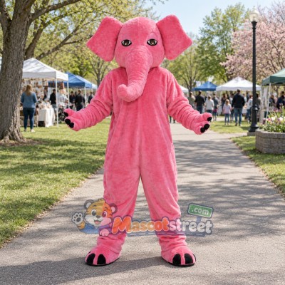 Pink Elephant Mascot Costume Pink Elephant Mascot Costume