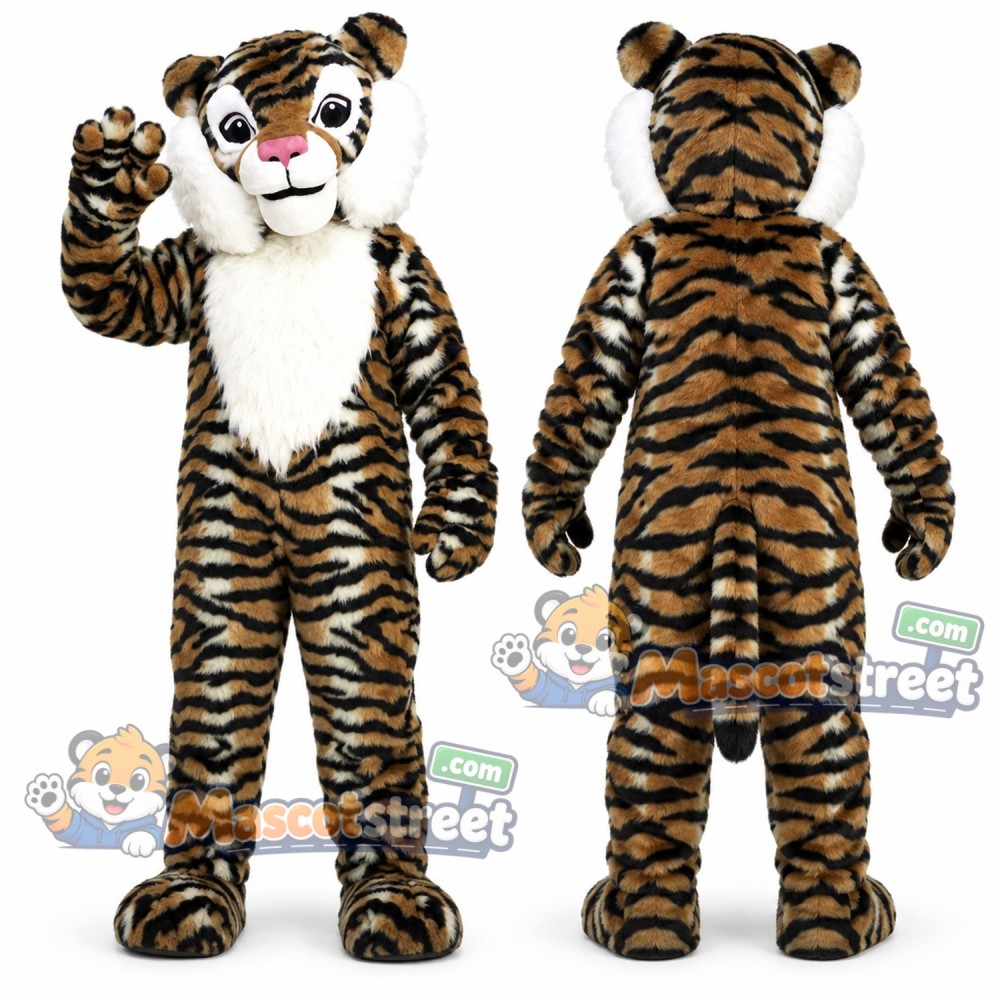 Brown Tiger Mascot Costume Brown Tiger Mascot Costume