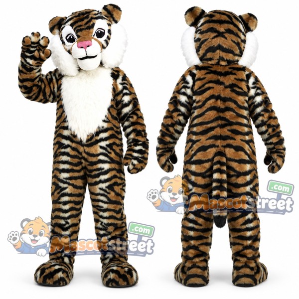 Brown Tiger Mascot Costume