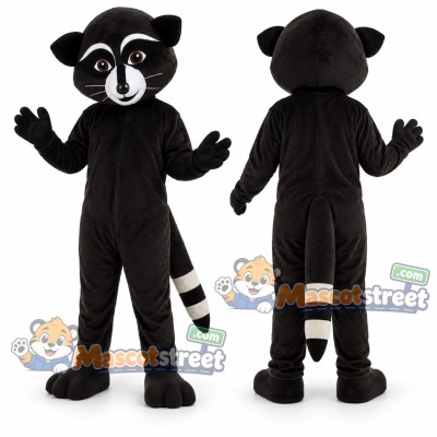 Black Raccoon Mascot Costume Black Raccoon Mascot Costume