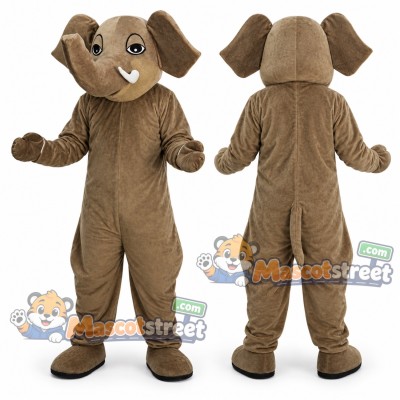 Brown Elephant Mascot Costume Brown Elephant Mascot Costume