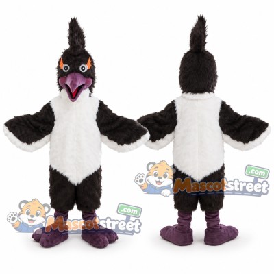 Black and White Bird Mascot Costume Black and White Bird Mascot Costume
