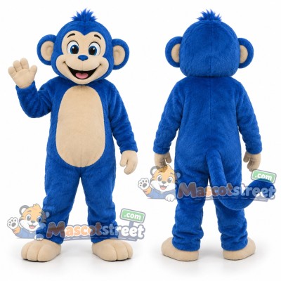 Blue Monkey Mascot Costume