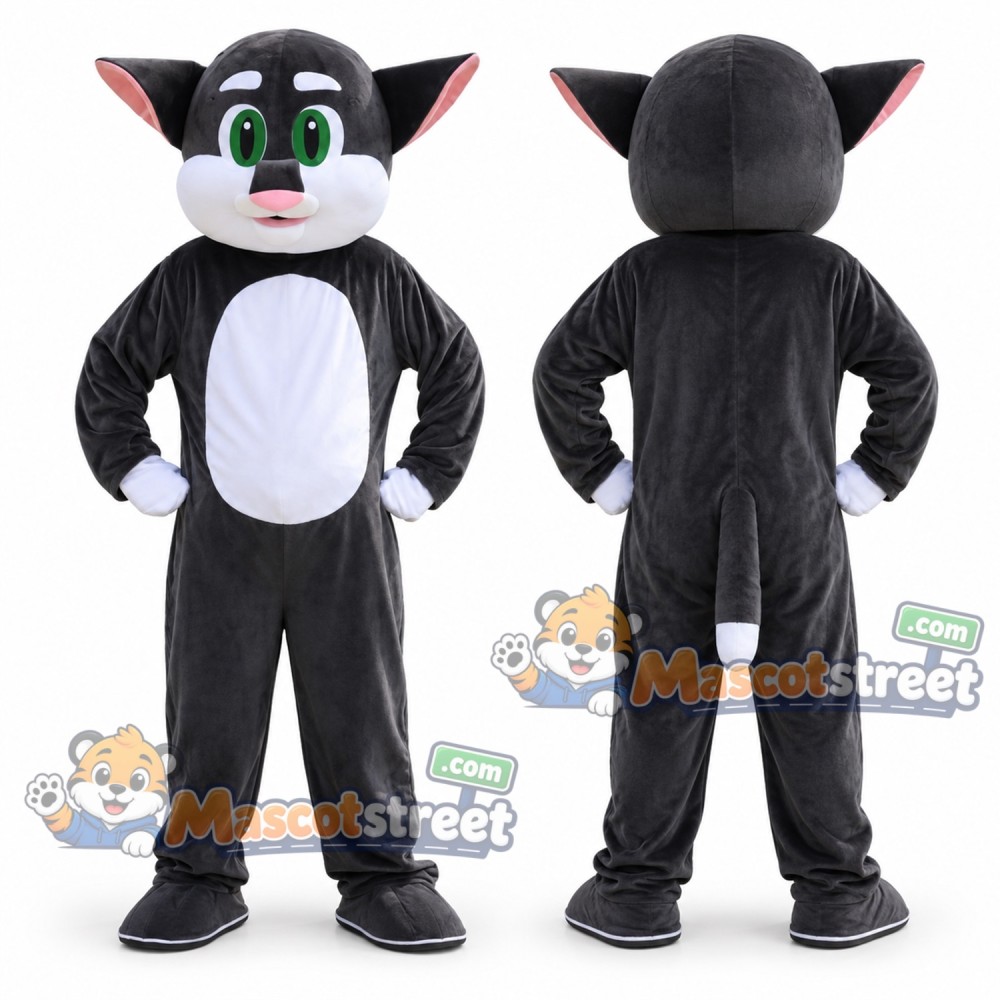 Gray Cat Mascot Costume Gray Cat Mascot Costume