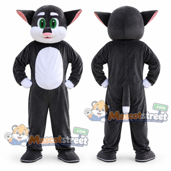 Gray Cat Mascot Costume