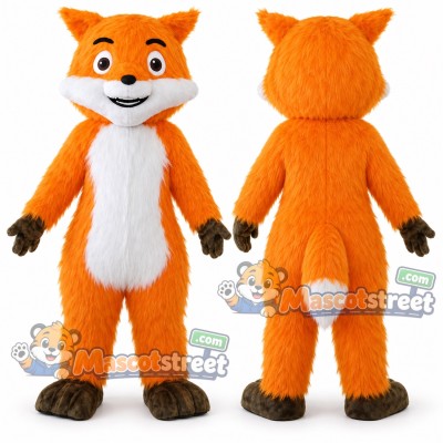 Orange Fox Mascot Costume