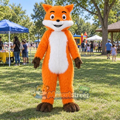 Orange Fox Mascot Costume