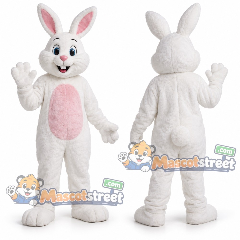 White Rabbit Mascot Costume White Rabbit Mascot Costume
