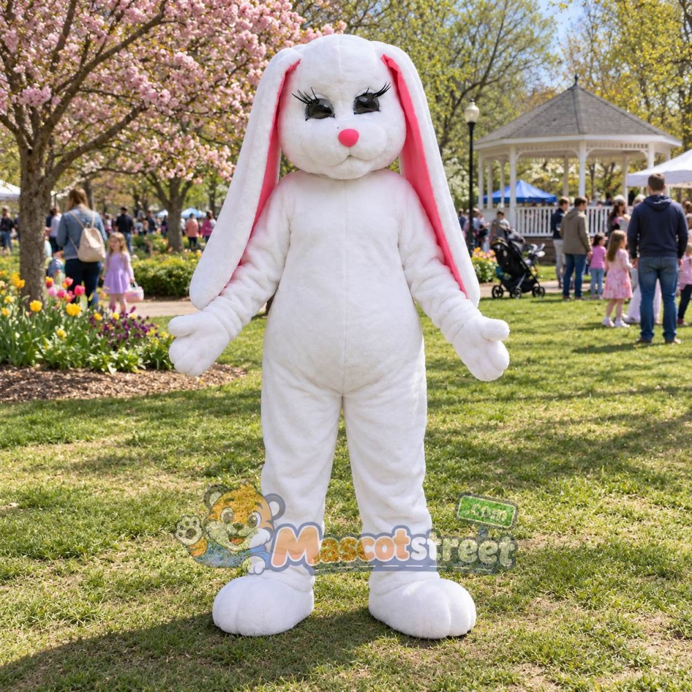 White Rabbit Mascot Costume White Rabbit Mascot Costume