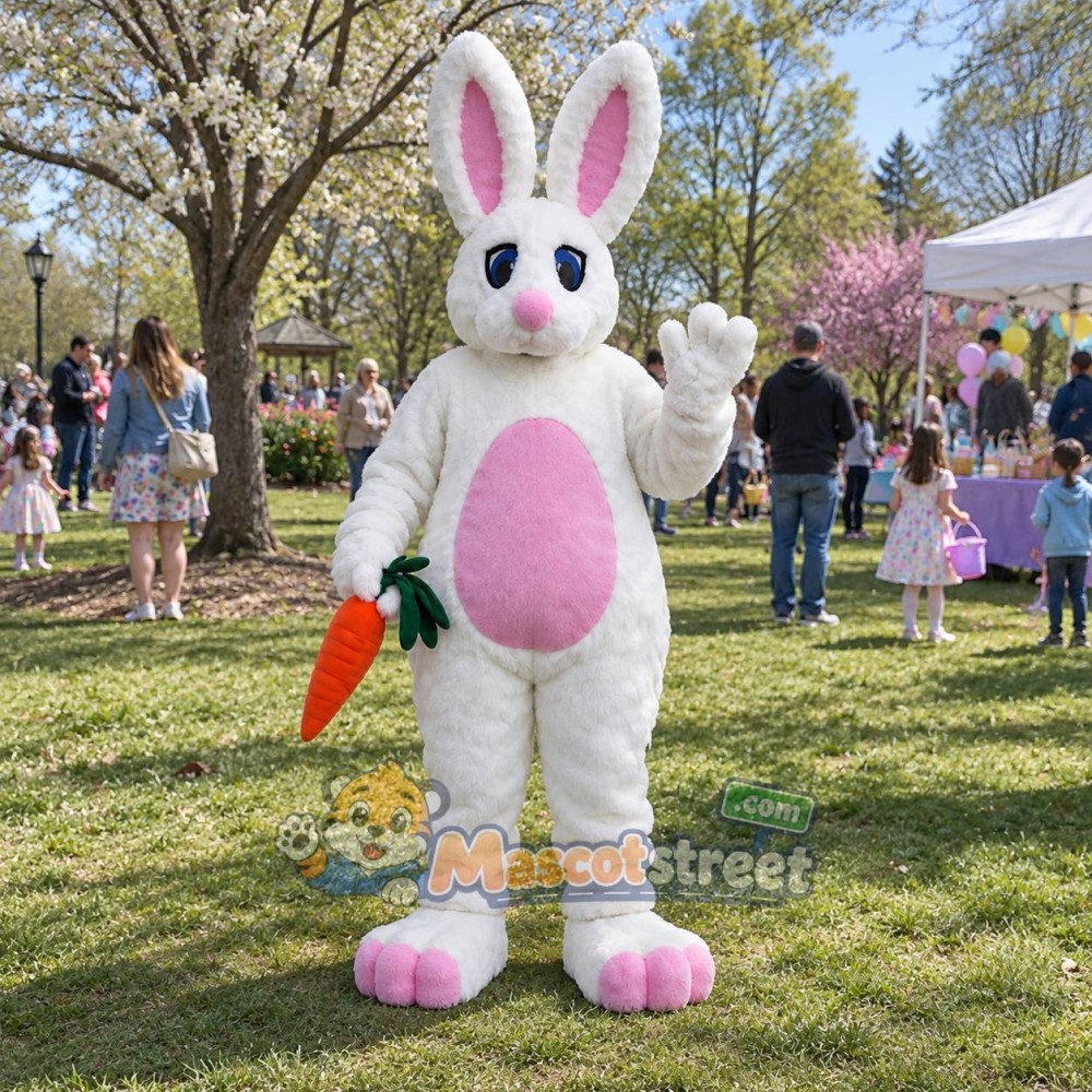 White Rabbit Mascot Costume White Rabbit Mascot Costume