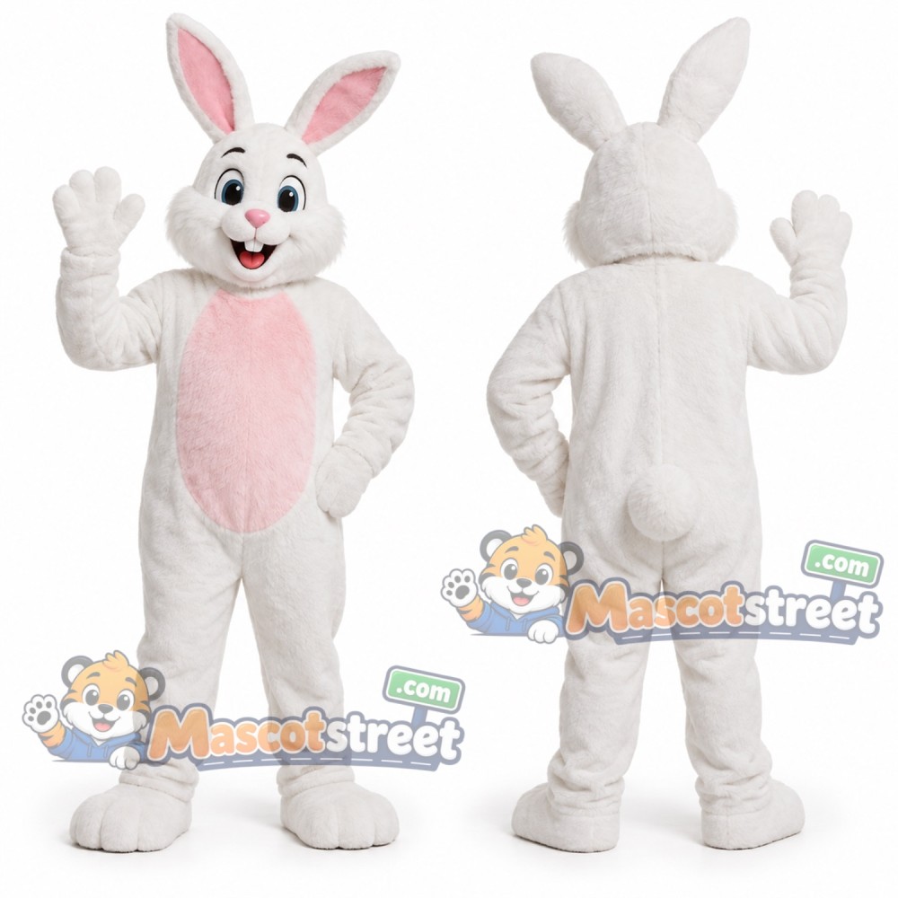 White Rabbit Mascot Costume White Rabbit Mascot Costume