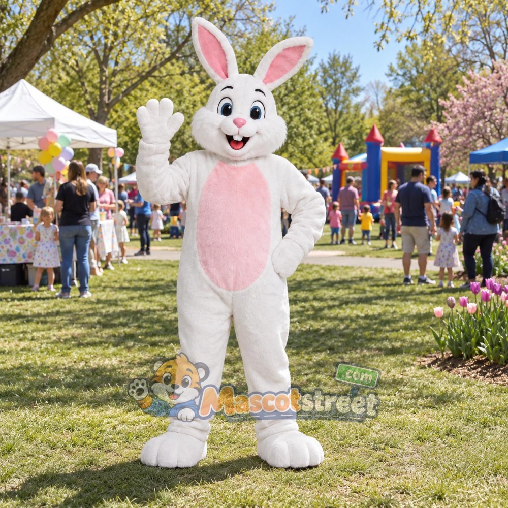 White Rabbit Mascot Costume White Rabbit Mascot Costume