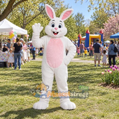 White Rabbit Mascot Costume White Rabbit Mascot Costume
