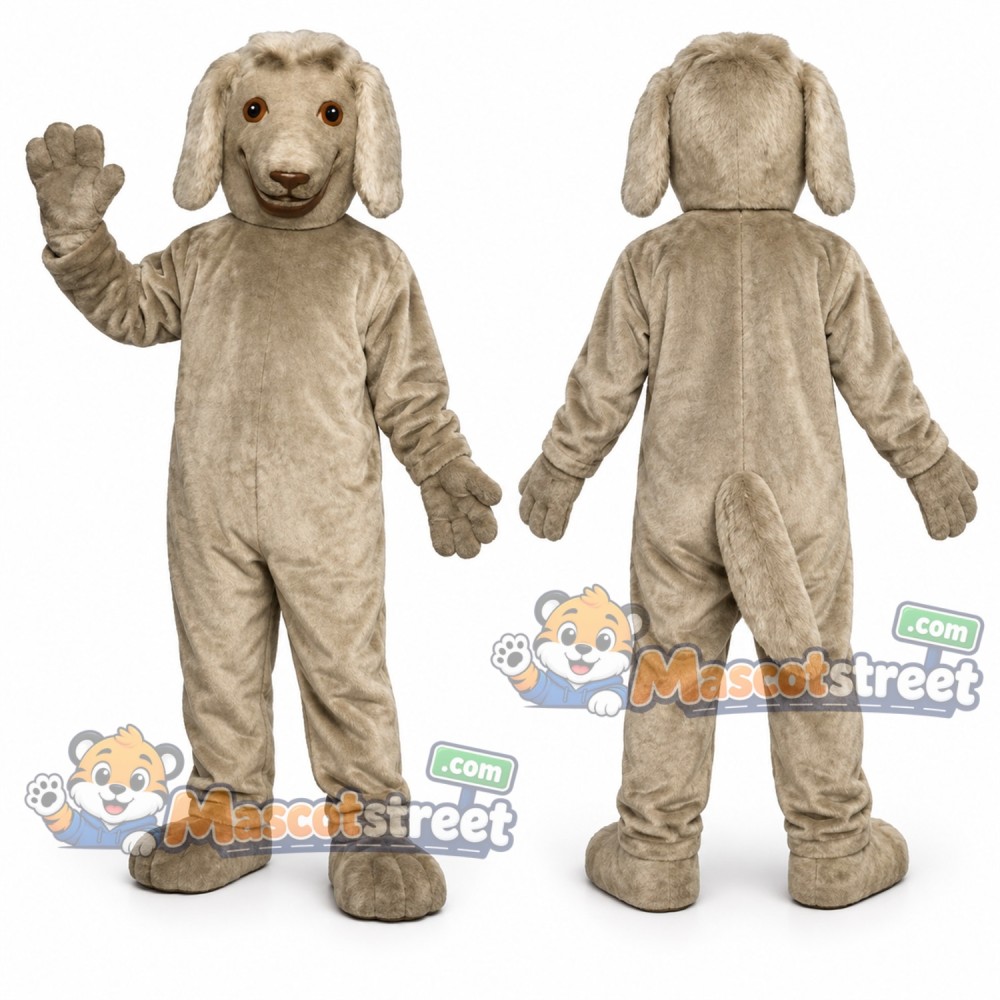 Tan Dog Mascot Costume Tan Dog Mascot Costume