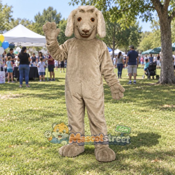 Tan Dog Mascot Costume