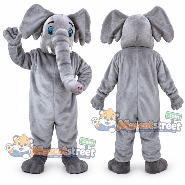 Gray Elephant Mascot Costume