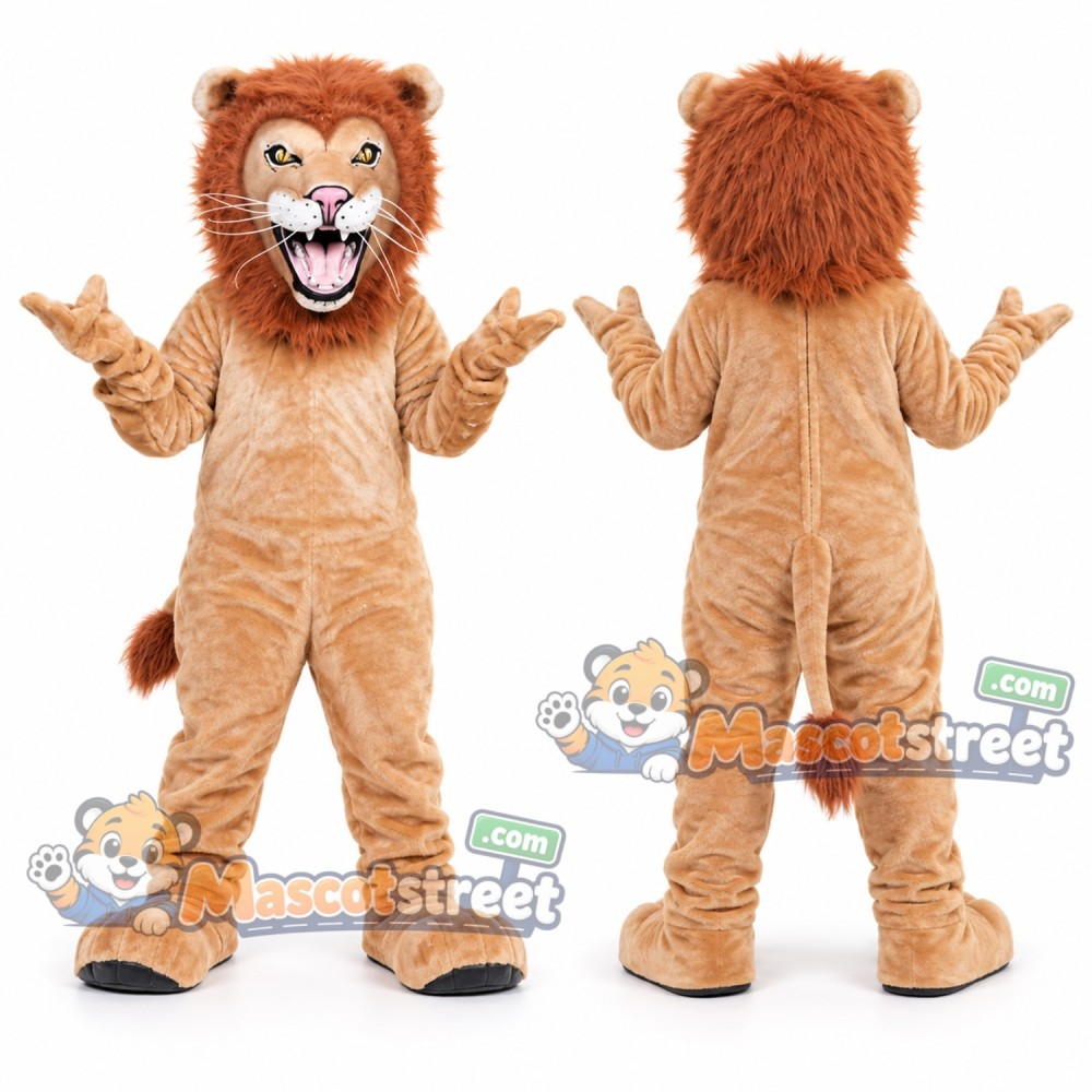 Tan Lion Mascot Costume Tan Lion Mascot Costume