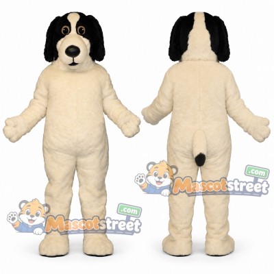 Black and White Dog Mascot Costume Black and White Dog Mascot Costume