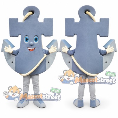 Gray Anchor Mascot Costume Gray Anchor Mascot Costume