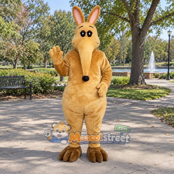 Tan Anteater Mascot Costume