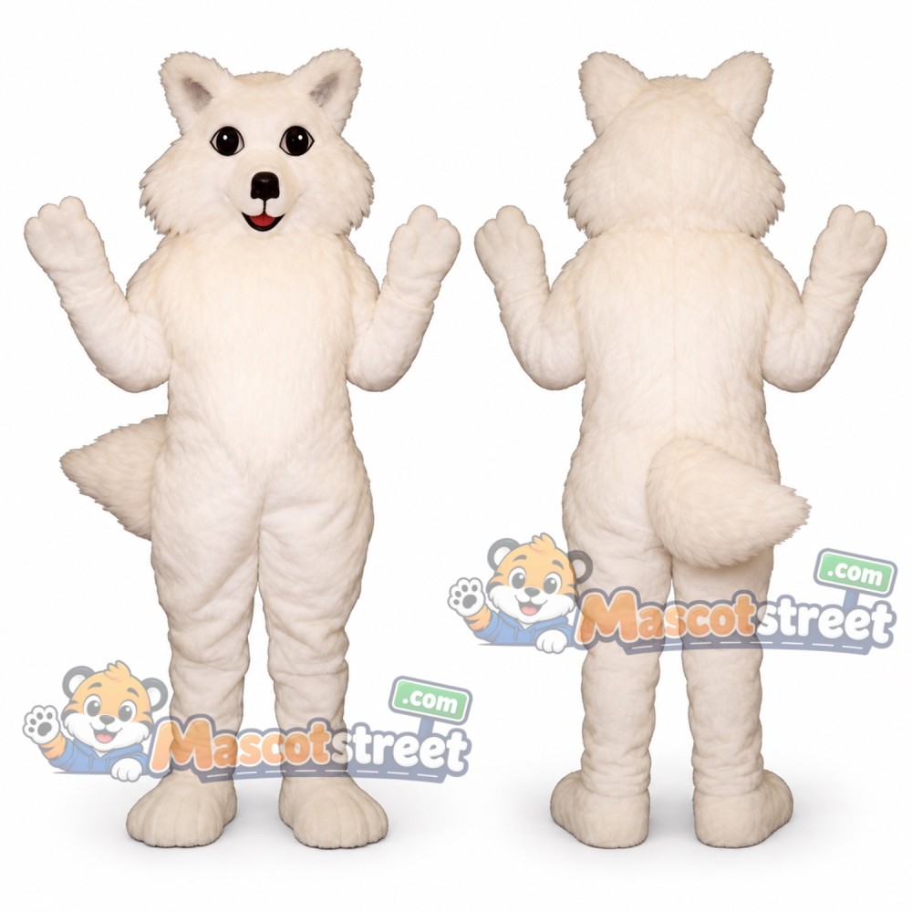 Arctic Fox Mascot Costume Arctic Fox Mascot Costume