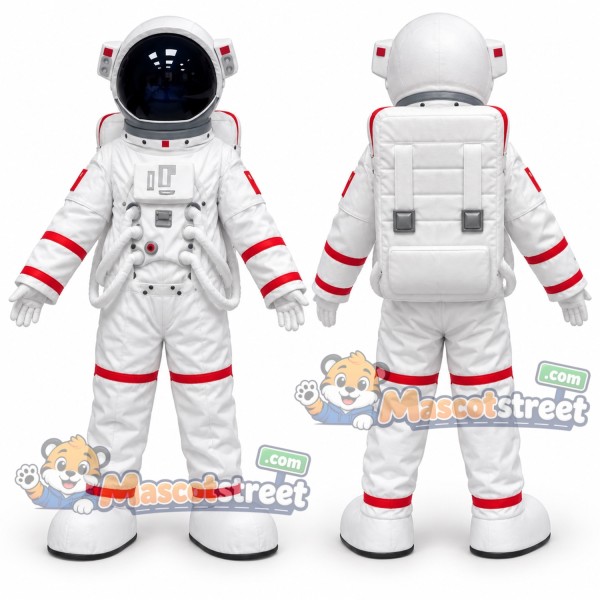 Astronaut Mascot Costume with White Space Suit