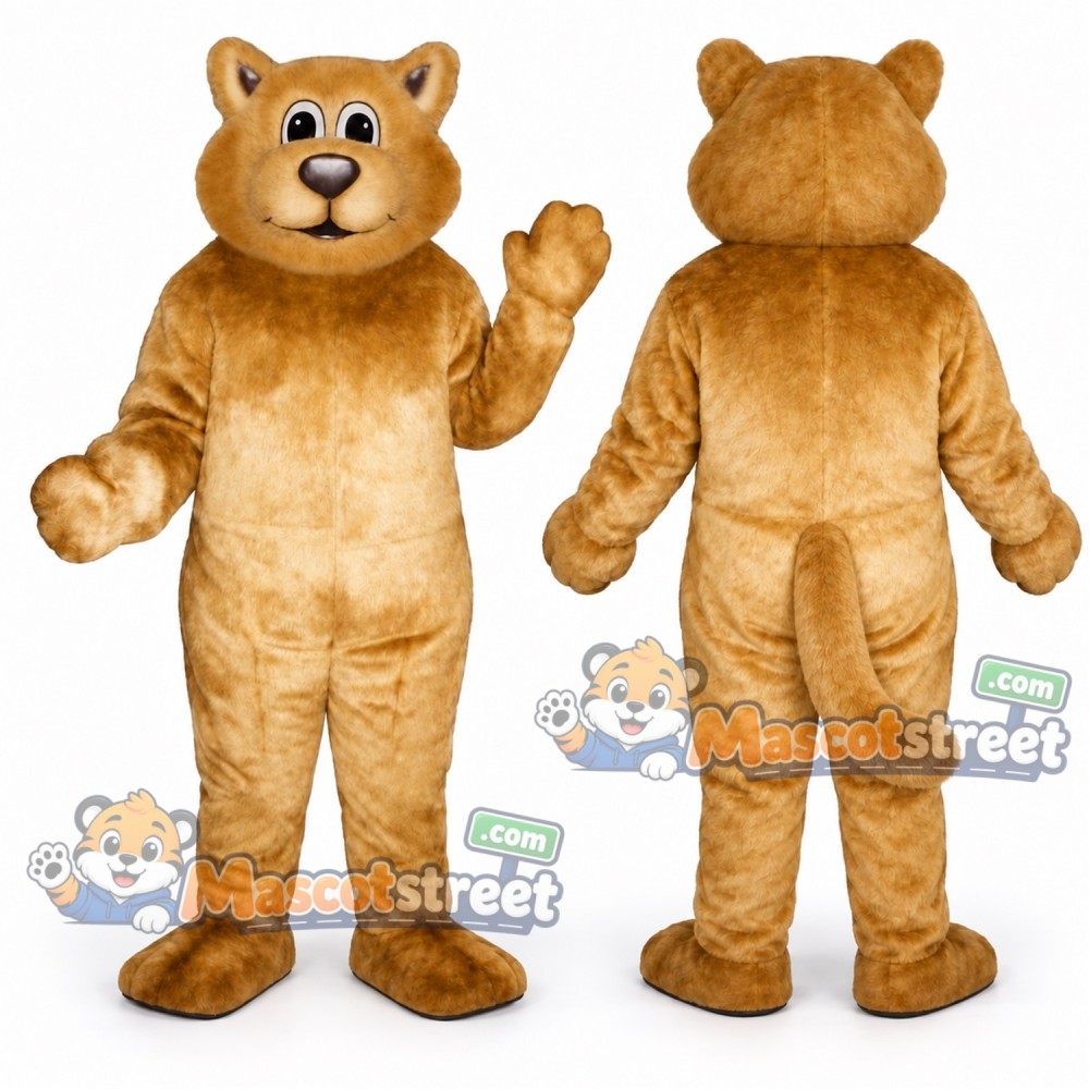 Tan Wildcat Mascot Costume Tan Wildcat Mascot Costume