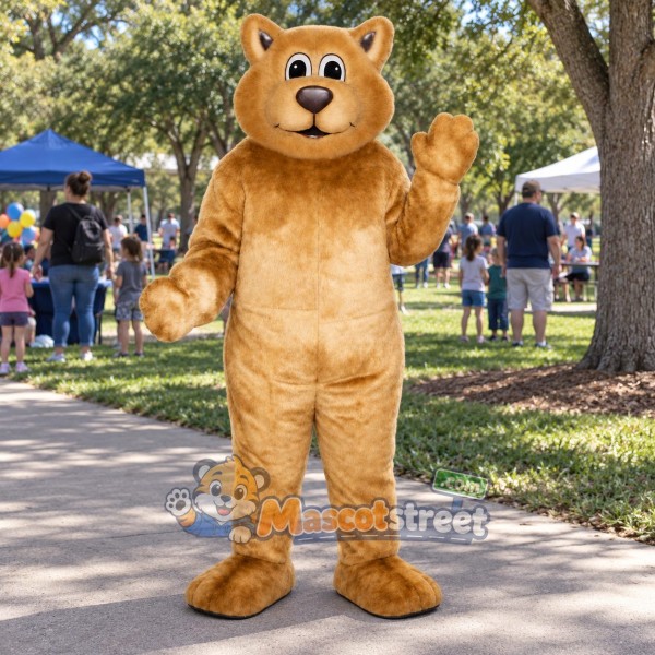 Tan Wildcat Mascot Costume
