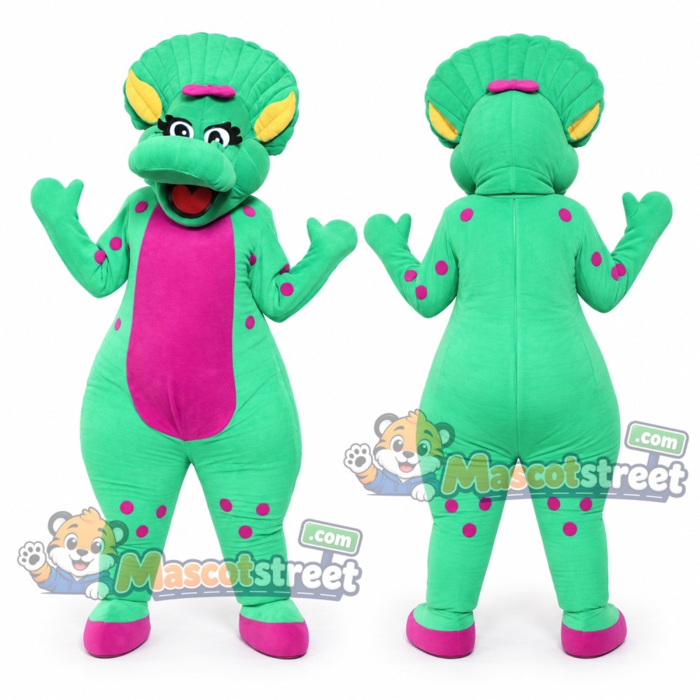 Green Dinosaur Mascot Costume
