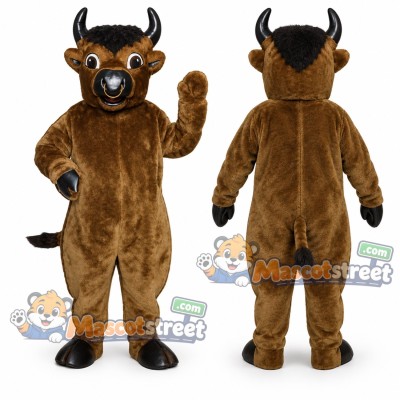 Brown Bull Mascot Costume