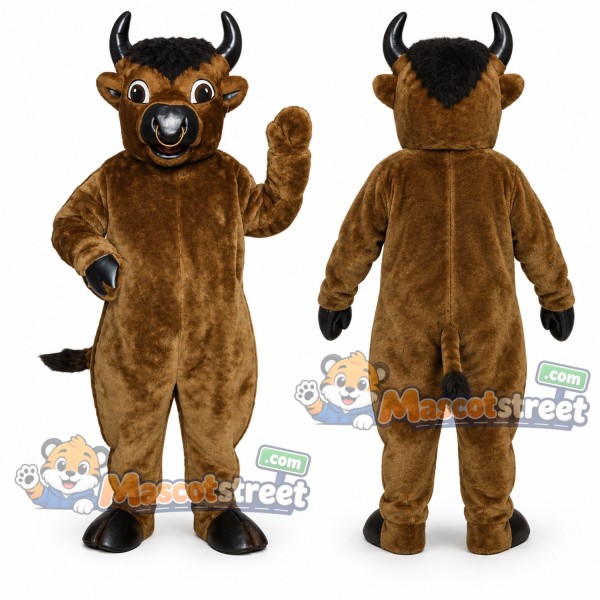 Brown Bull Mascot Costume