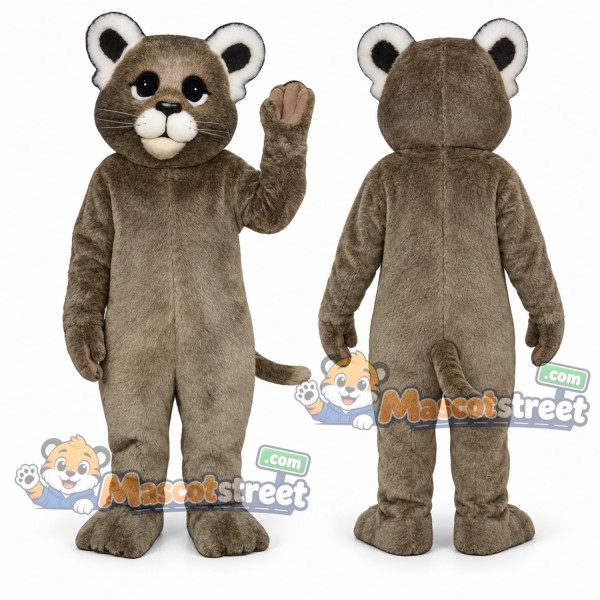 Gray Cougar Mascot Costume