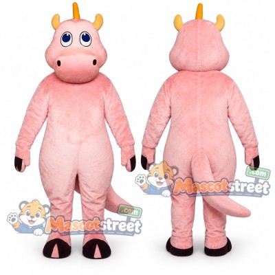 Pink Dragon Mascot Costume Pink Dragon Mascot Costume