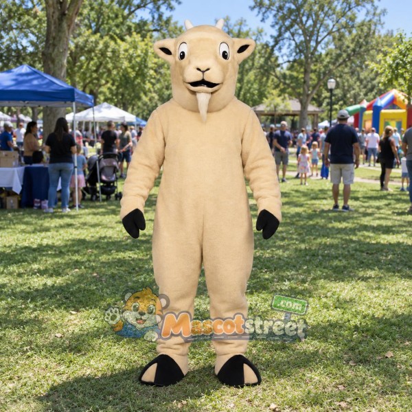 Tan Goat Mascot Costume