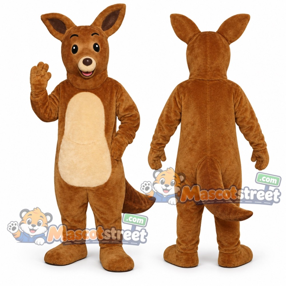 Brown Kangaroo Mascot Costume Brown Kangaroo Mascot Costume