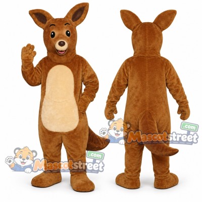 Brown Kangaroo Mascot Costume Brown Kangaroo Mascot Costume