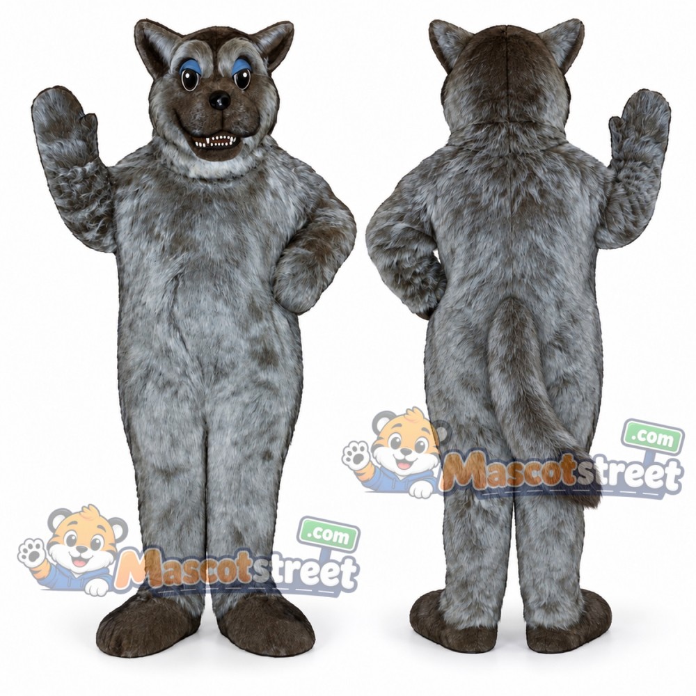 Gray Wolf Mascot Costume