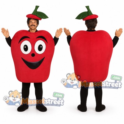 Red Apple Mascot Costume