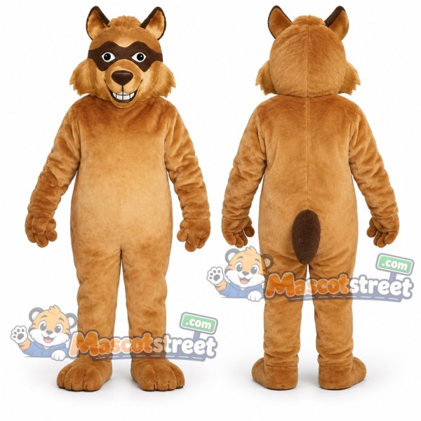 Brown Raccoon Mascot Costume