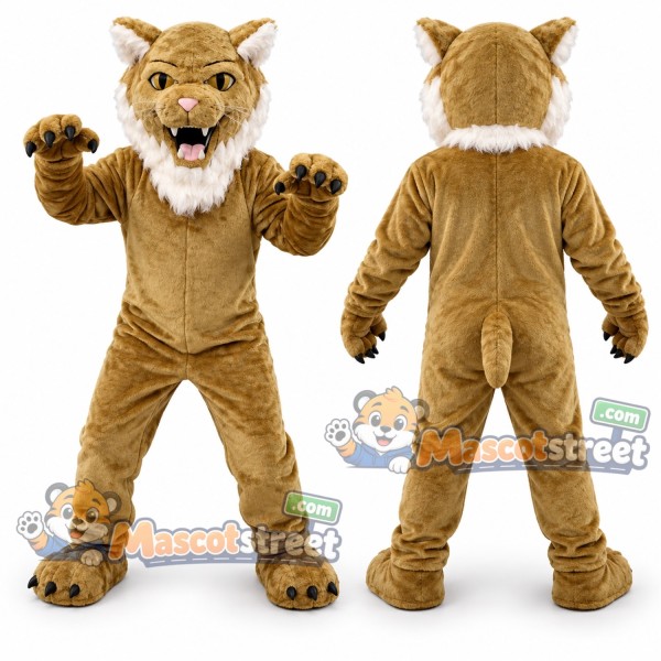 Tan Wildcat Mascot Costume